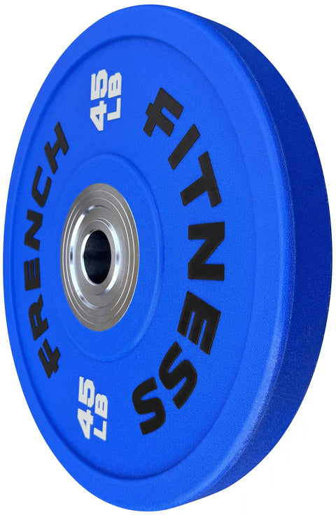 French Fitness Competition Urethane Bumper Plate 45 lb Colored (Blue) (New)
