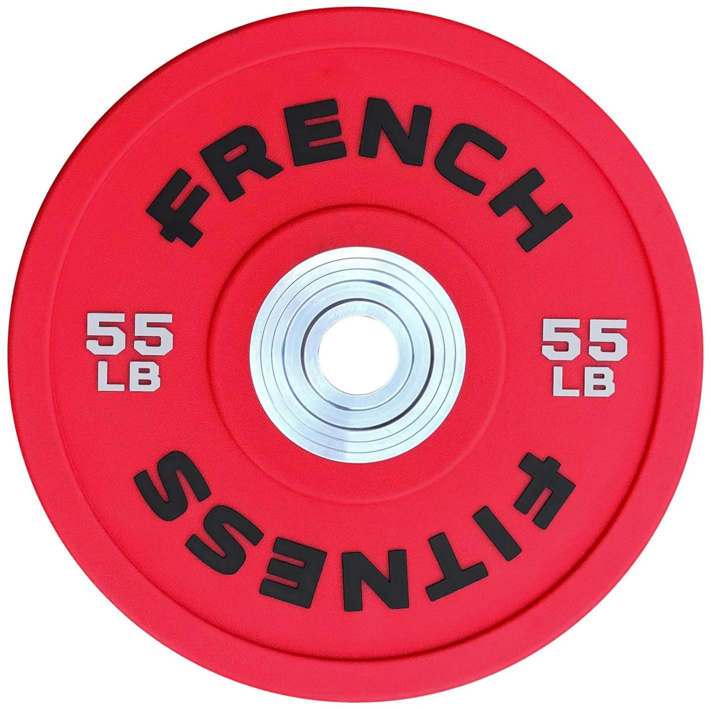 French Fitness Competition Urethane Bumper Plate 55 lb Colored (Red) (New)