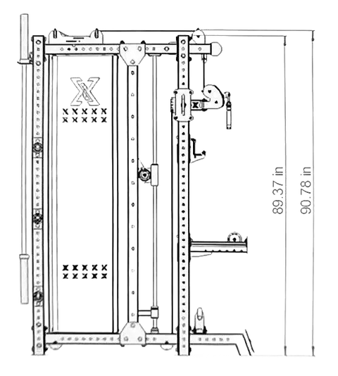 French Fitness FSR100 Commercial Functional Smith Rack System (New)