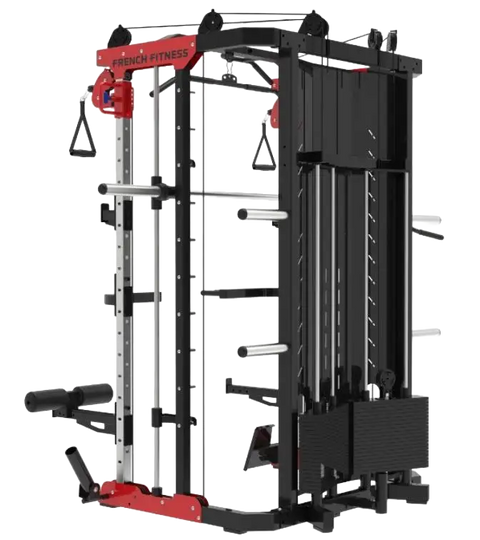 French Fitness FSR60 Smith, Cable, Squat Rack Gym Machine (New)
