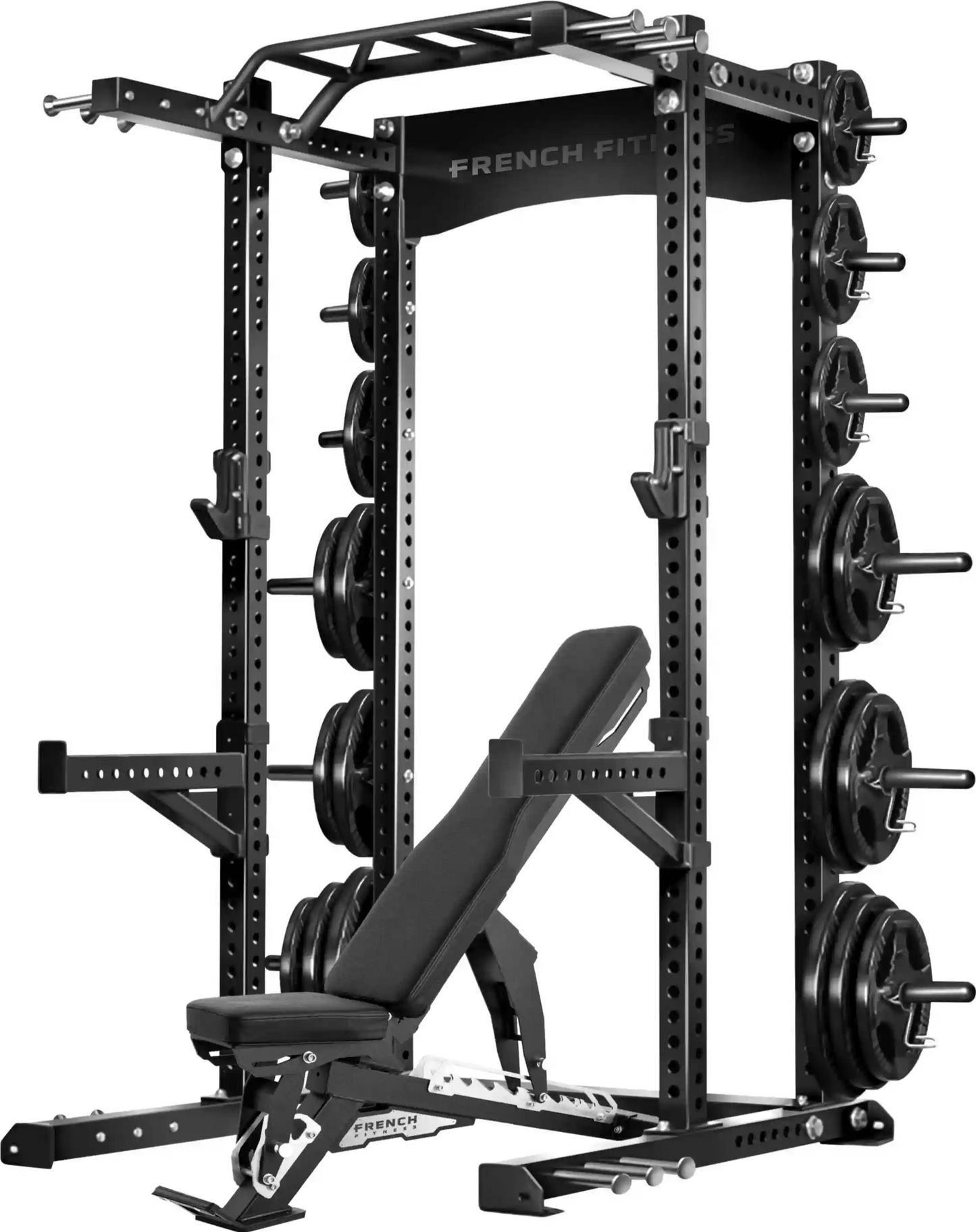 French Fitness SHR80 Commercial Half Rack / Bench Combo (New)