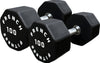 French Fitness Urethane 8 Sided Hex Dumbbell 100 lbs - Single (New)
