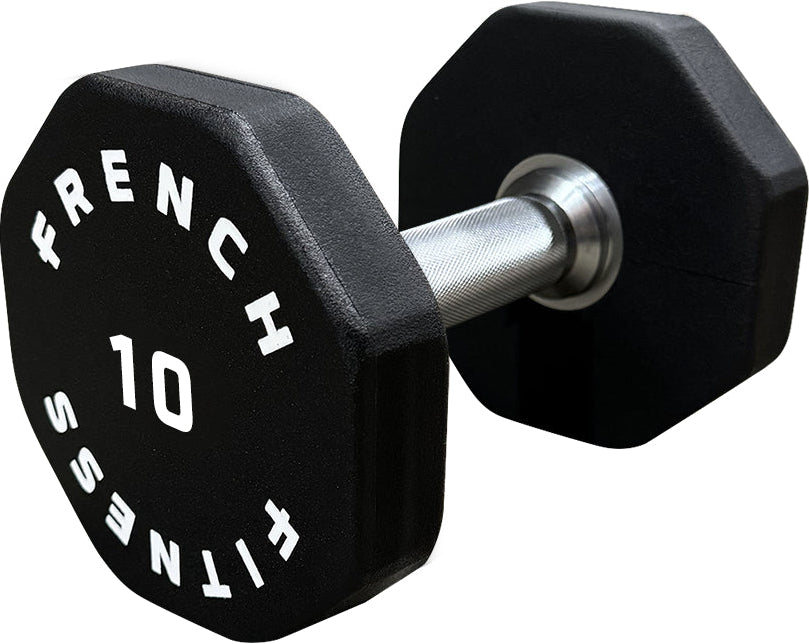 French Fitness Urethane 8 Sided Hex Dumbbell 10 lbs - Single (New)