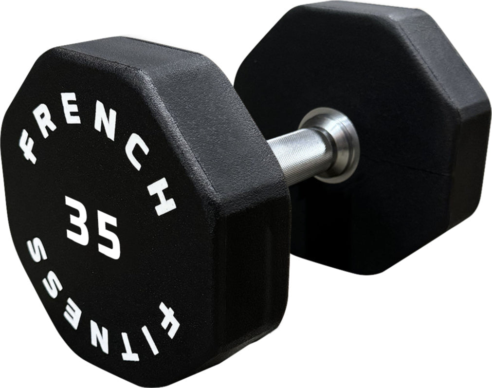 French Fitness Urethane 8 Sided Hex Dumbbell 35 lbs - Single (New)