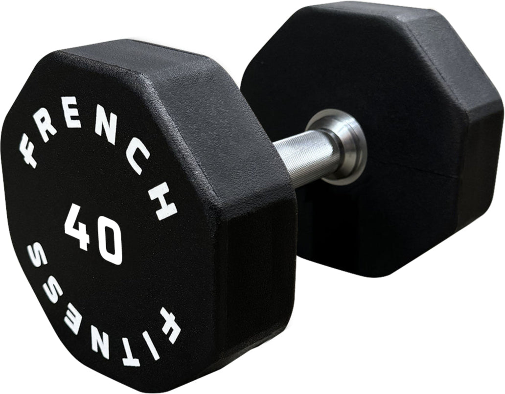 French Fitness Urethane 8 Sided Hex Dumbbell 40 lbs - Single (New)