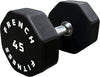 French Fitness Urethane 8 Sided Hex Dumbbell 45 lbs - Single (New)