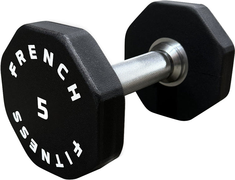 French Fitness Urethane 8 Sided Hex Dumbbell 5 lbs - Single (New)