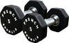 French Fitness Urethane 8 Sided Hex Dumbbell Set, 5-100 lbs (New)