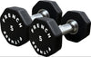 French Fitness Urethane 8 Sided Hex Dumbbell Set, 5-75 lbs (New)