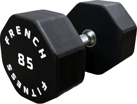 French Fitness Urethane 8 Sided Hex Dumbbell 85 lbs - Single (New)
