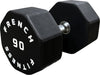 French Fitness Urethane 8 Sided Hex Dumbbell 90 lbs - Single (New)
