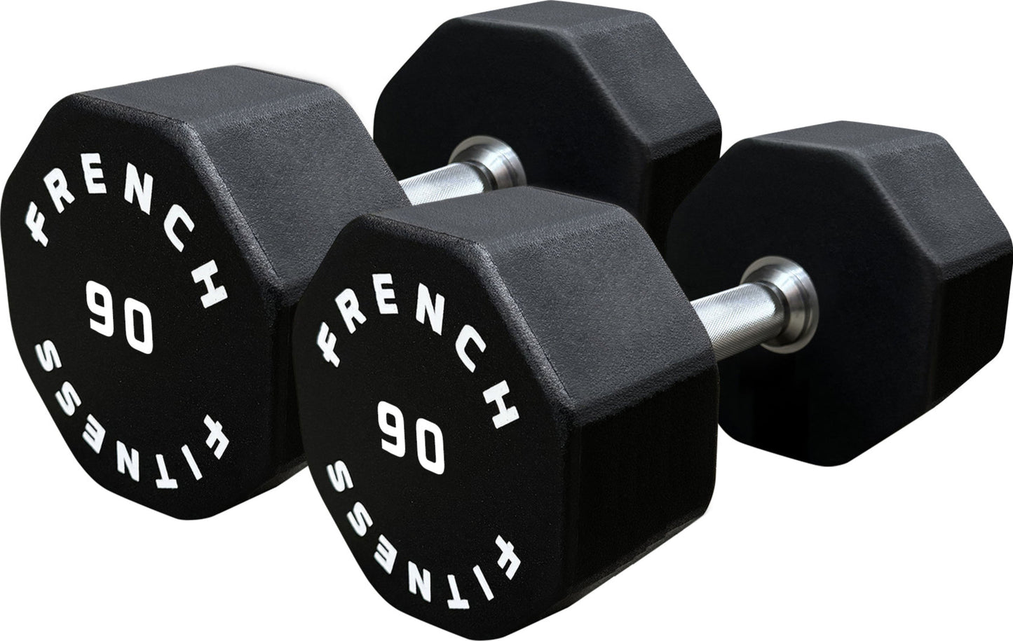 French Fitness Urethane 8 Sided Hex Dumbbell Set, 5-100 lbs (New)