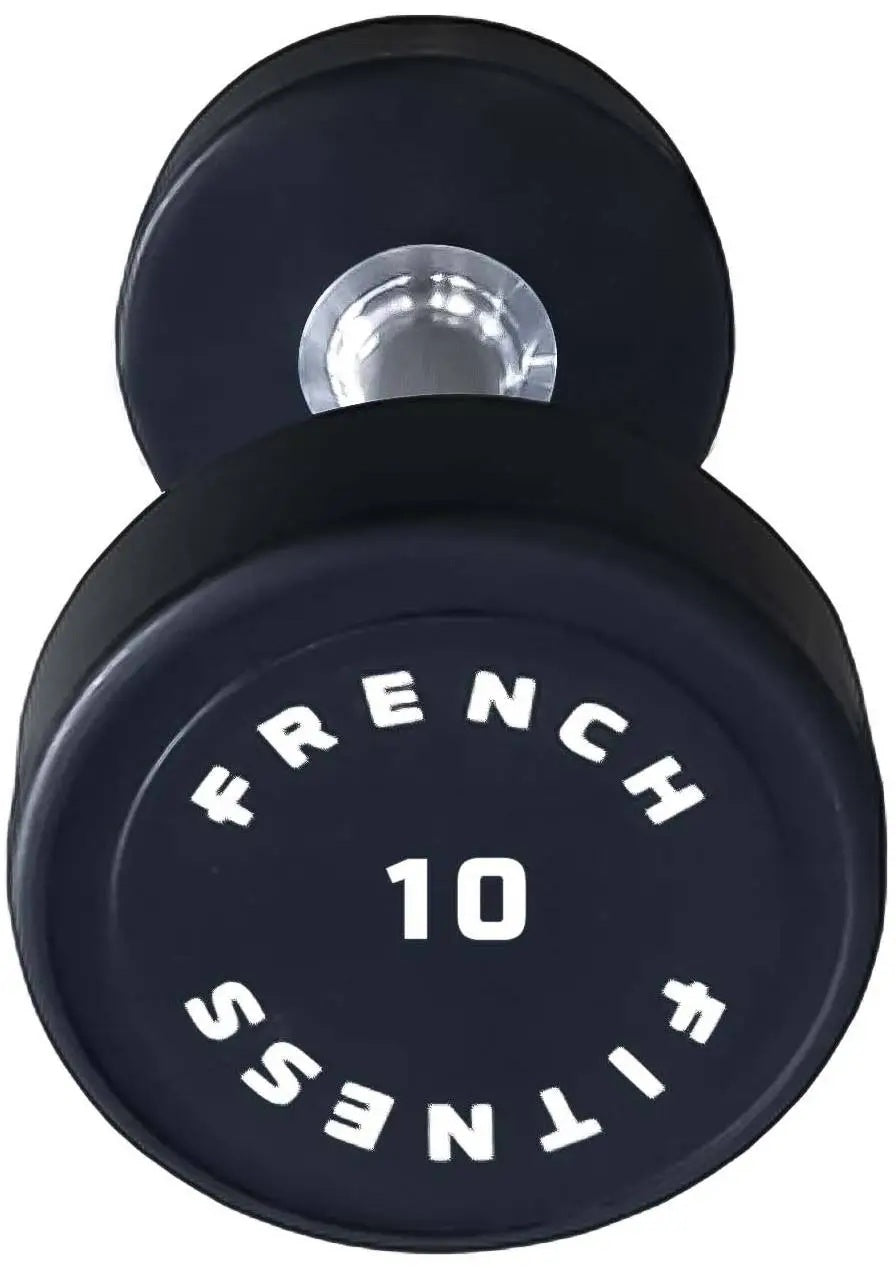 French Fitness Urethane Round Pro Style Dumbbell 10 lbs - Single (New)