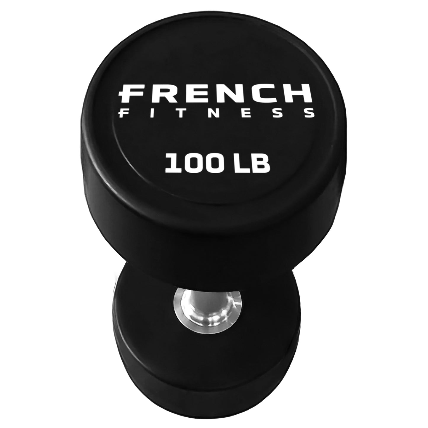 French Fitness Urethane Round Pro Style Dumbbell V2 100 lbs - Single (New)