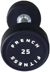 French Fitness Urethane Round Pro Style Dumbbell 25 lbs - Single (New)