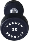 French Fitness Urethane Round Pro Style Dumbbell 30 lbs - Single (New)