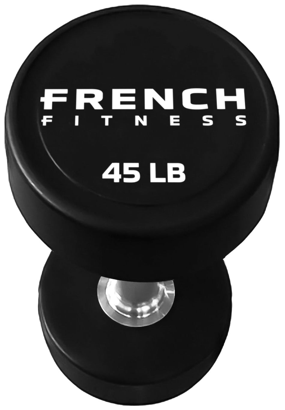 French Fitness Urethane Round Pro Style Dumbbell V2 45 lbs - Single (New)