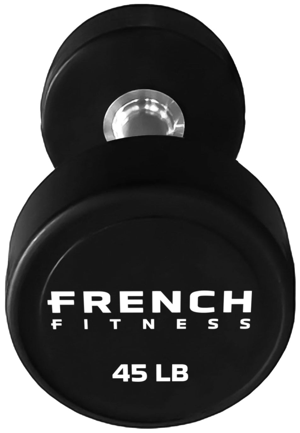 French Fitness Urethane Round Pro Style Dumbbell V2 45 lbs - Single (New)