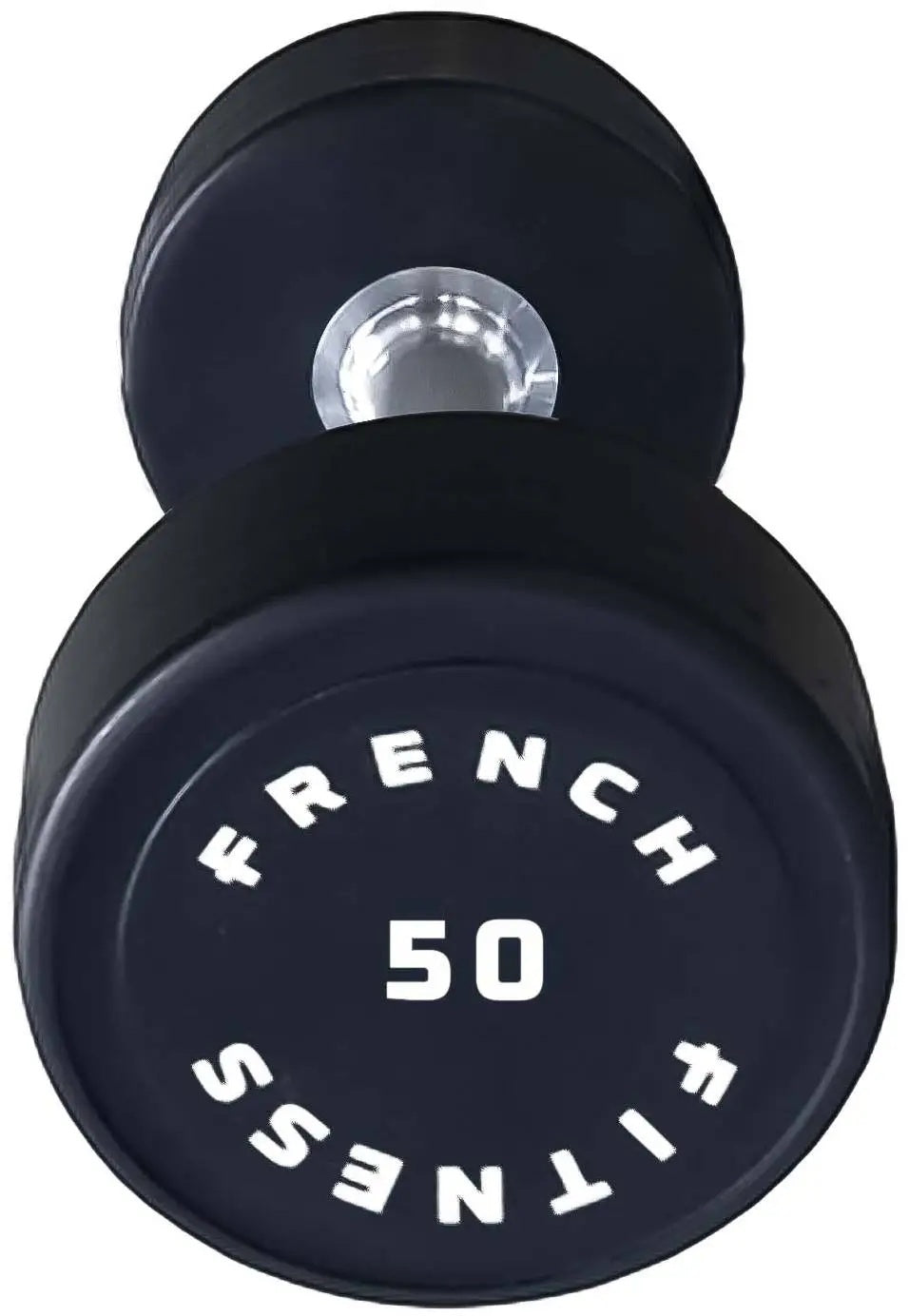 French Fitness Urethane Round Pro Style Dumbbell 50 lbs - Single (New)