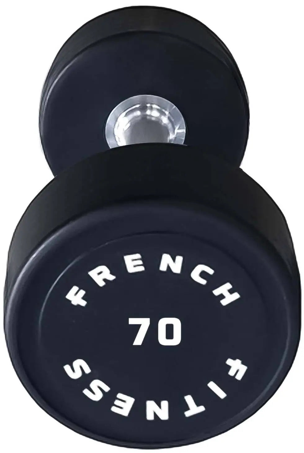 French Fitness Urethane Round Pro Style Dumbbell 70 lbs - Single (New)