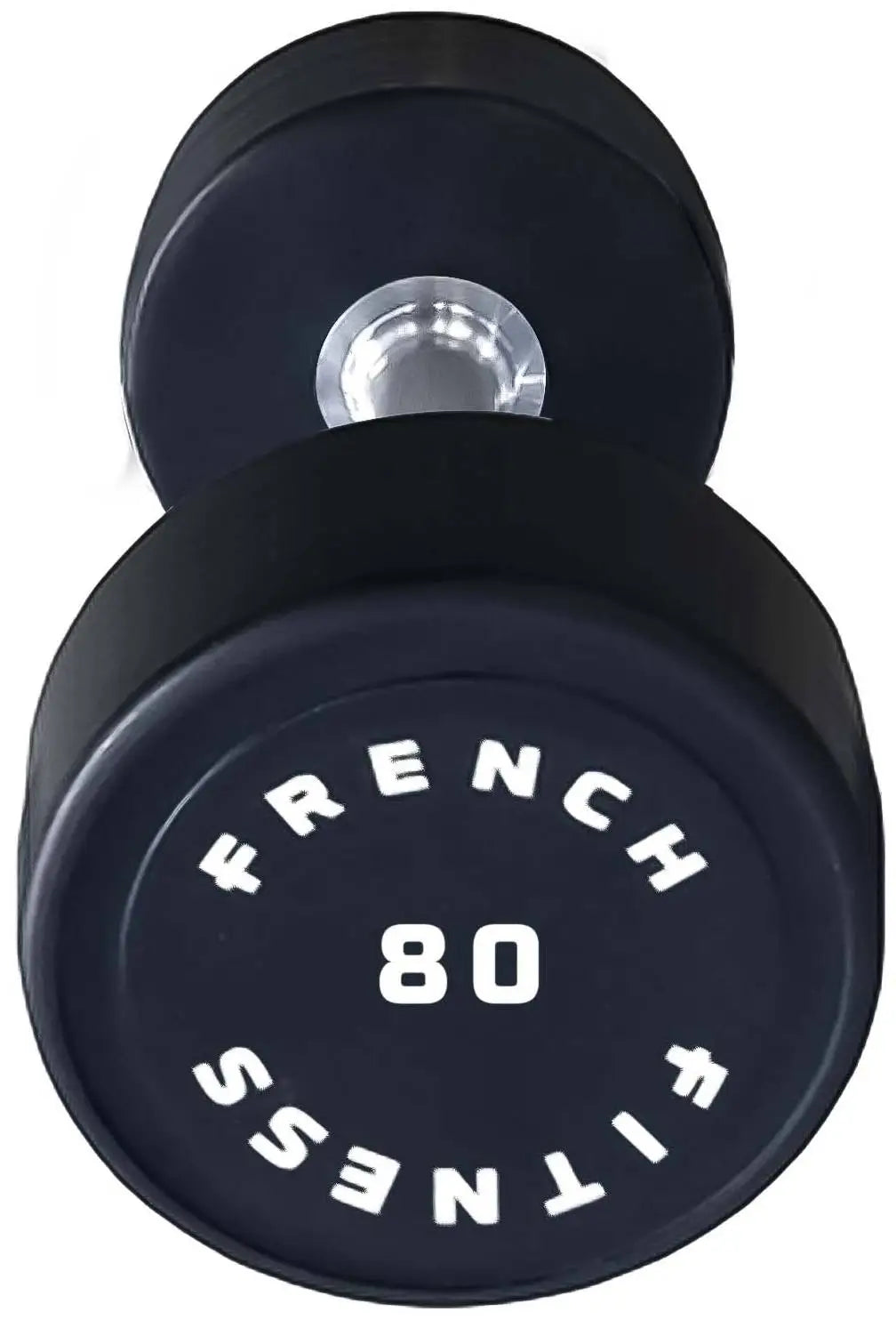 French Fitness Urethane Round Pro Style Dumbbell 80 lbs - Single (New)