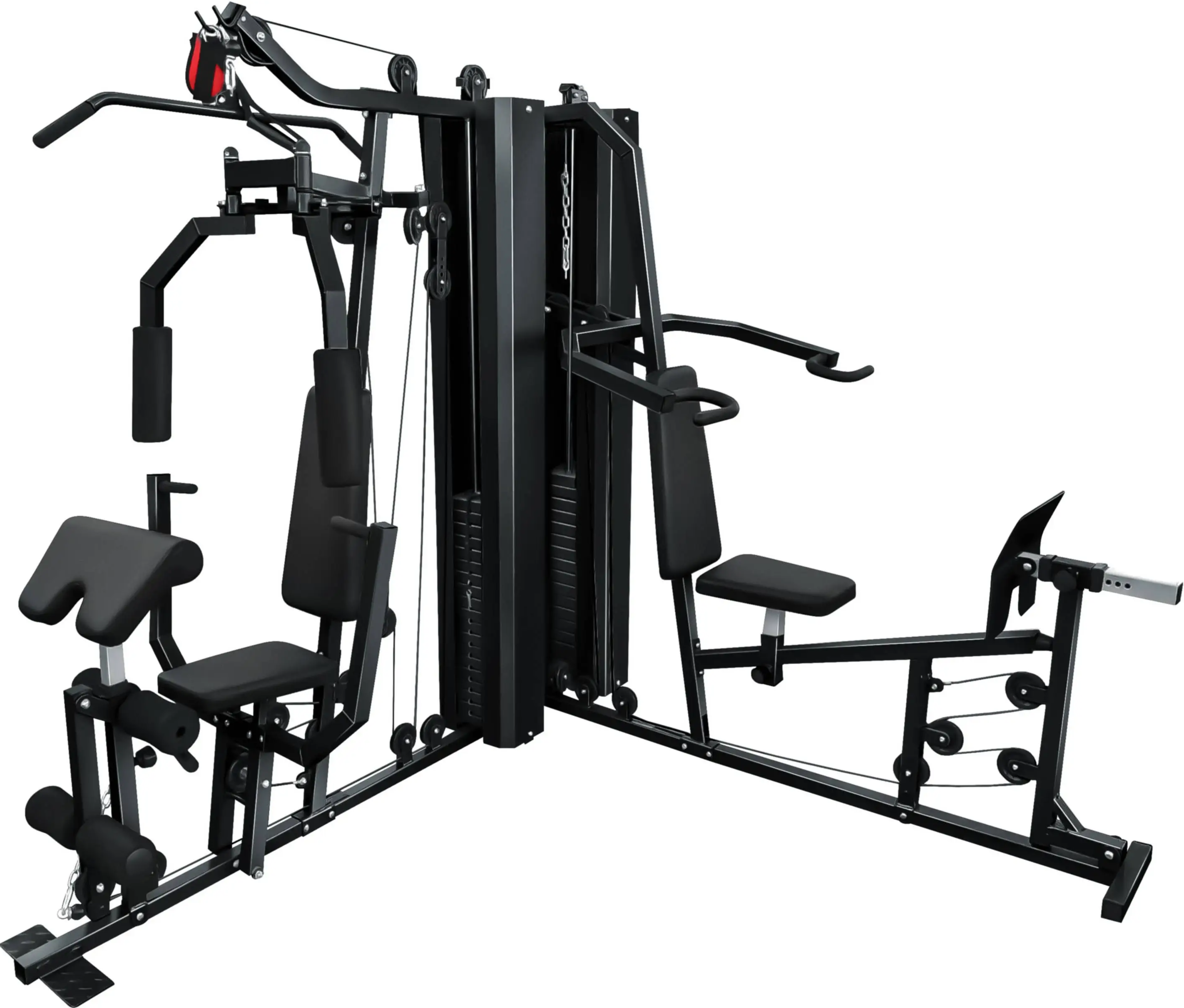 French Fitness X2 Corner Home Gym System - Black (New)