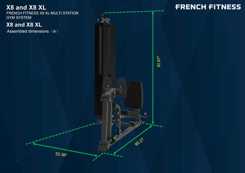 French Fitness X8-LP Leg Press - Black Attachment (New)
