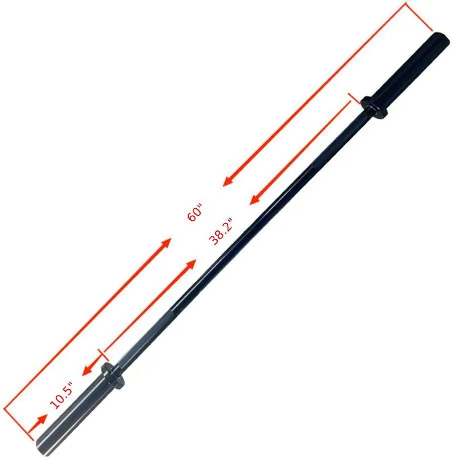 French Fitness 5' Black Olympic Bar - 26 Lbs (New)
