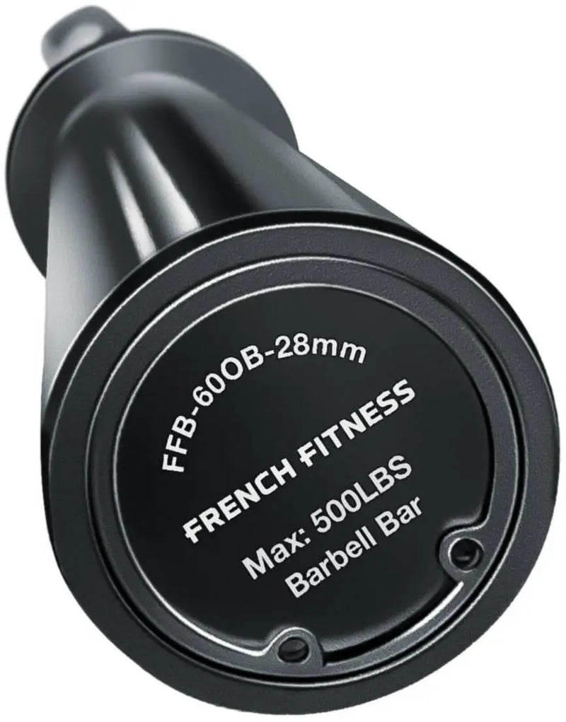 French Fitness 5' Black Olympic Bar - 26 Lbs (New)