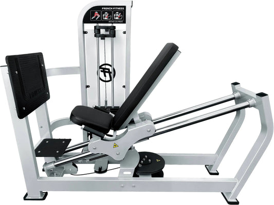 French Fitness FFS Silver Seated Leg Press Sled / Calf Raise (New)