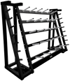 French Fitness Aerobic Bar & Plate Rack - Fits 20 Sets (New)