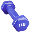 French Fitness Colorful Hex Vinyl Dumbbell 1 lb - Single (New)