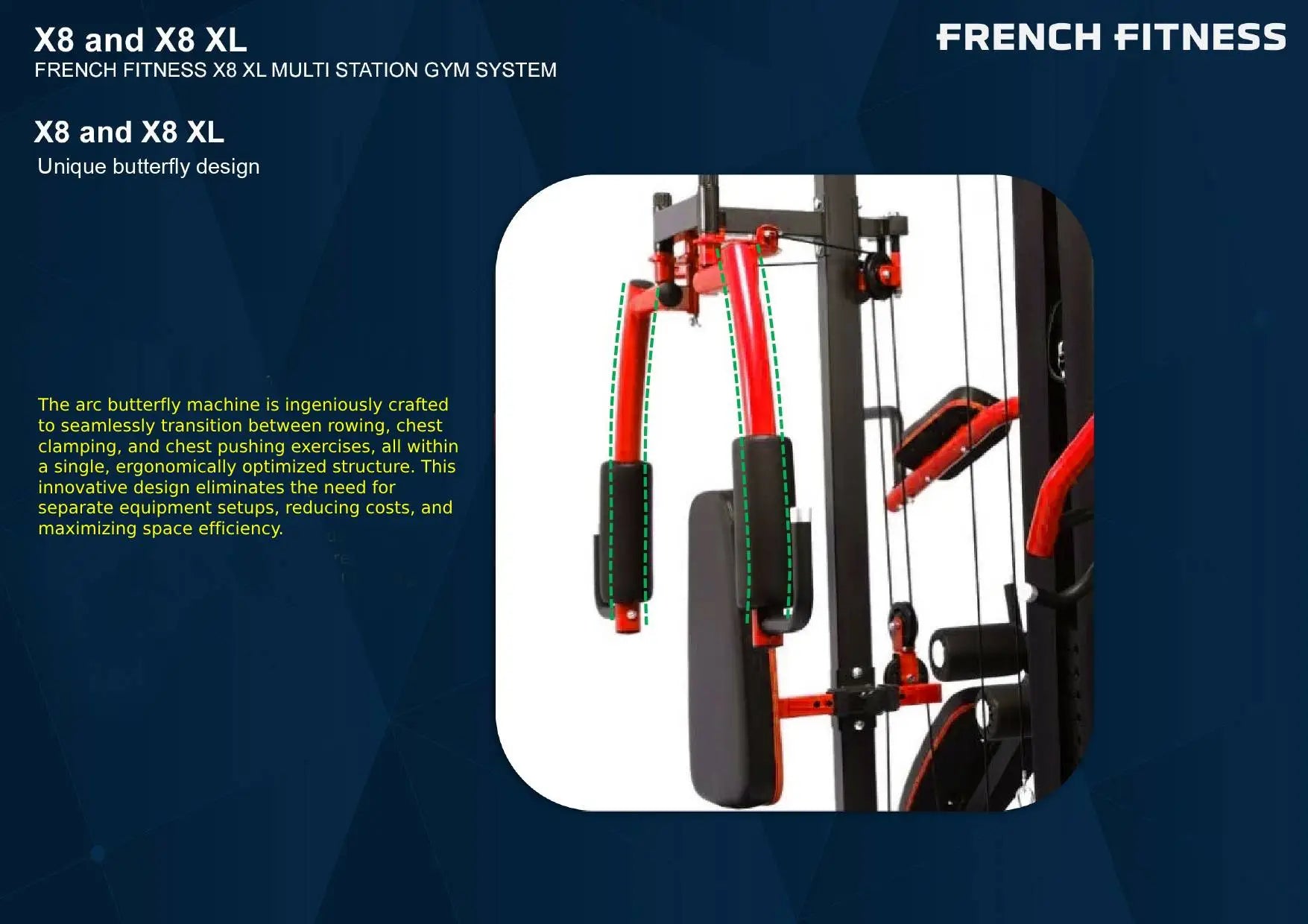 French Fitness X8-BF Butterfly Attachment (New)