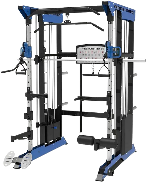 French Fitness FSR70 Dual Cable Smith & Half Rack System (New)