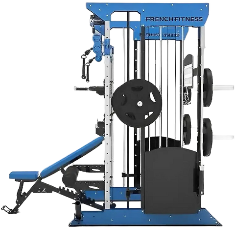 French Fitness FSR70 Dual Cable Smith & Half Rack System (New)