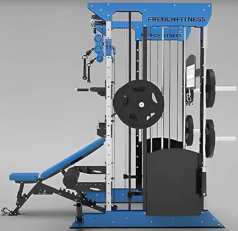 French Fitness FSR70 Dual Cable Smith & Half Rack System (New)