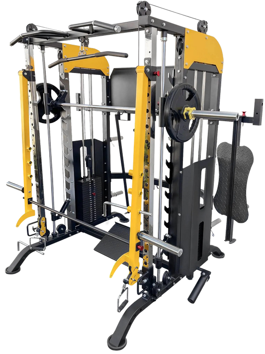 French Fitness FSR90 Functional Trainer Smith & Squat Rack Machine (New)