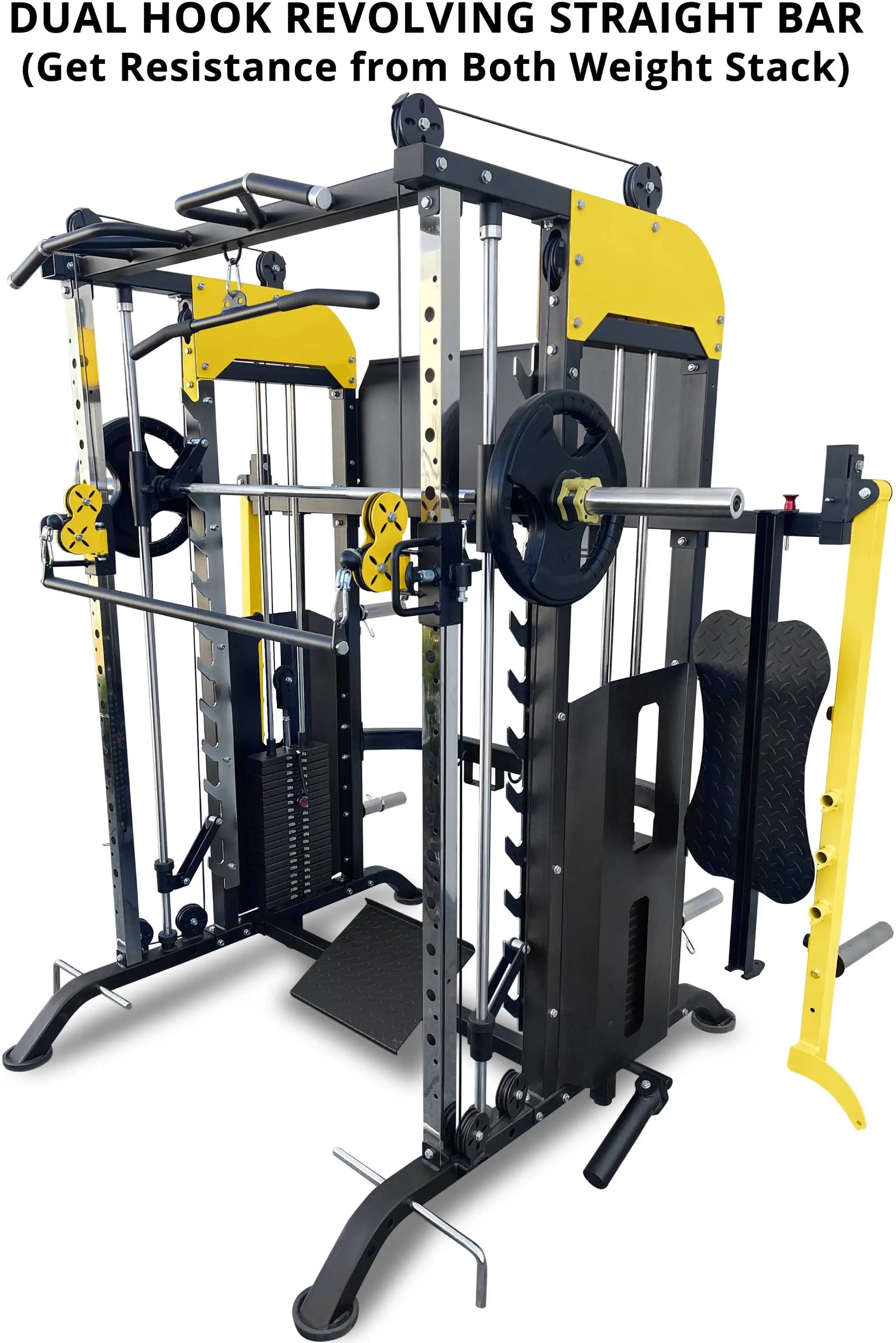 French Fitness FSR90 Functional Trainer Smith & Squat Rack Machine (New)