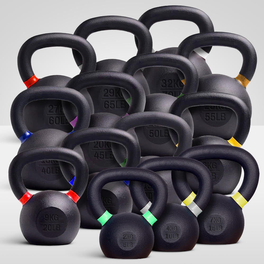 French Fitness Iron Kettlebell Set 5-70 | Fitness Superstore