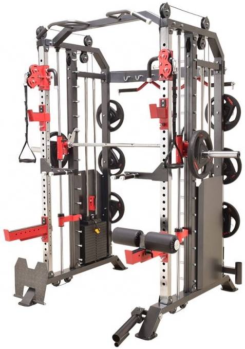 French Fitness FSR50 Dual Cable & Smith Rack Home Gym | Fitness Superstore